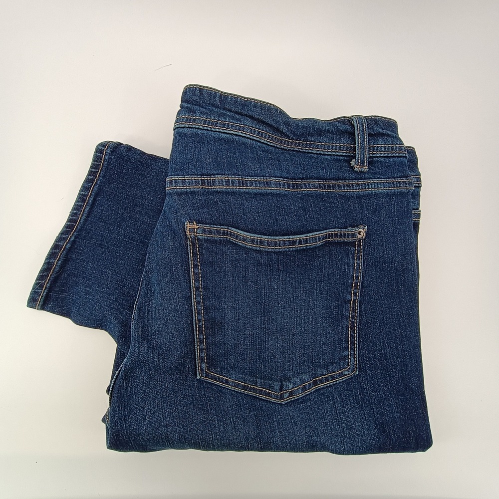 Terra & Sky Skinny Jeans Womens 16W Blue Distressed Denim Stretch Casual Modern